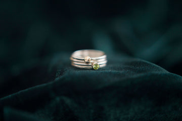 Silver stack of rings