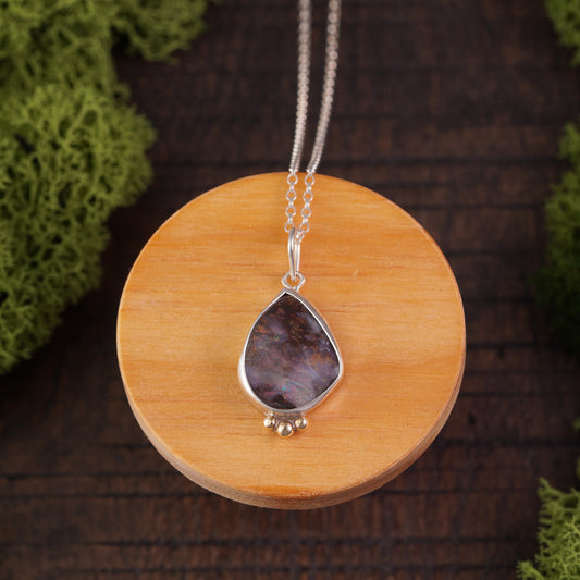 Boulder Opal galaxy pendant