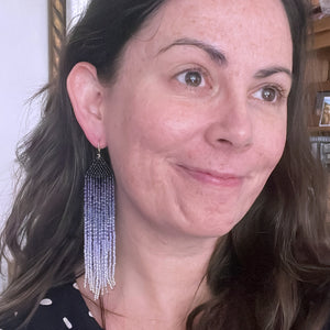 GOTEL bleed purple earrings