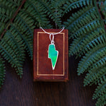 Small bolt necklace - green