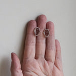 Clear quartz studs