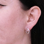 Clear quartz studs