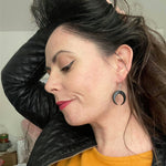 Resin crescent moon earrings