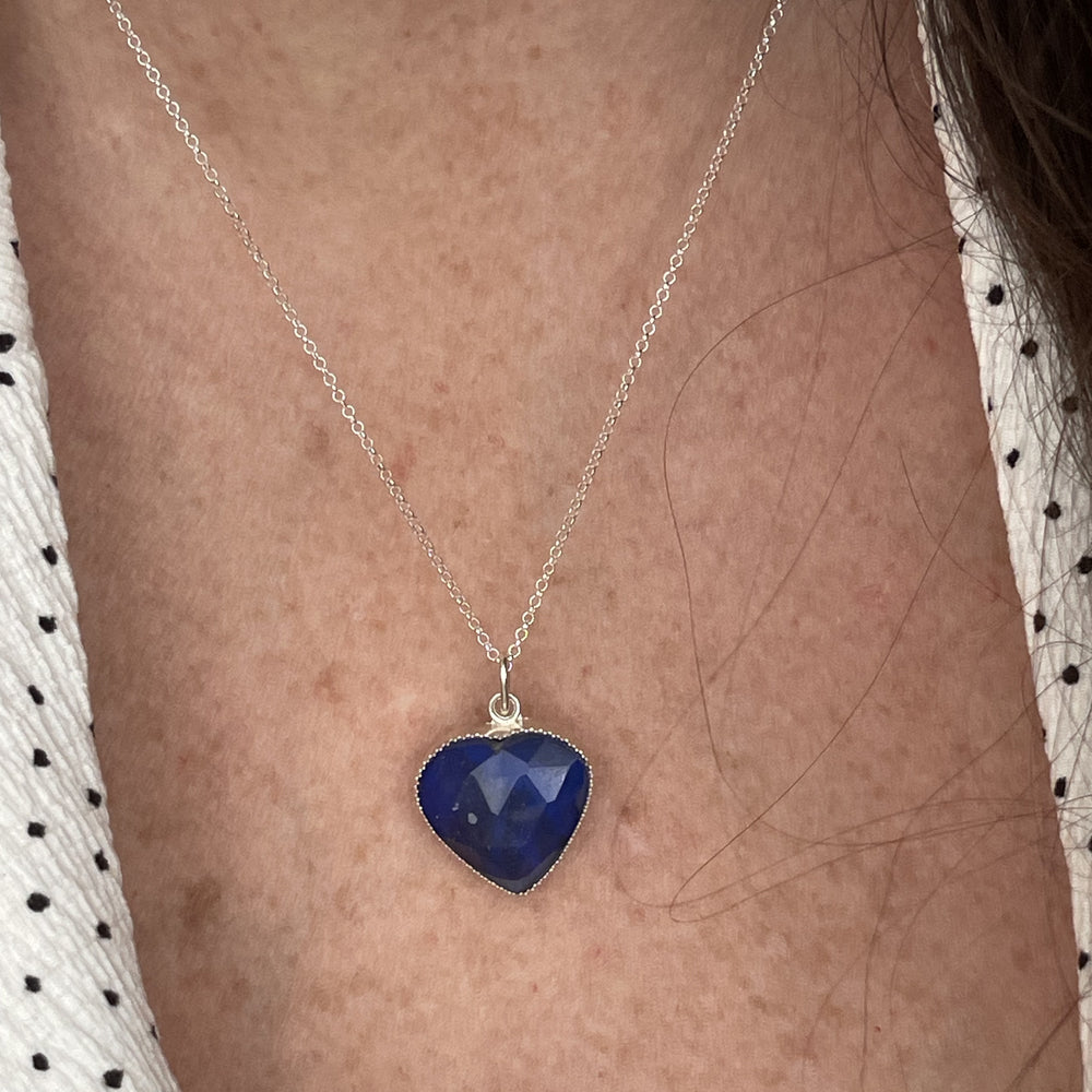 Aurora Opal heart pendant