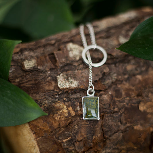 Hubei Turquoise Lariat Necklace – Silver