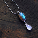 Labradorite and moonstone necklace
