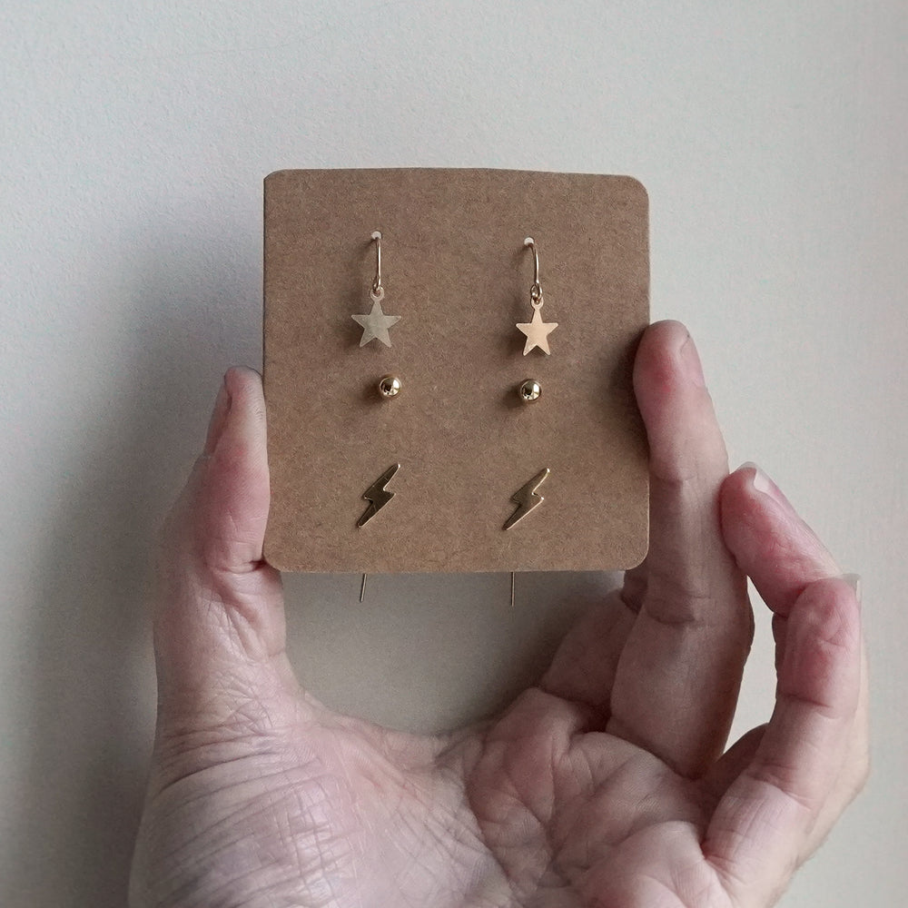 Gold fill earring set 2