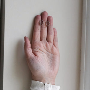 Clear quartz studs