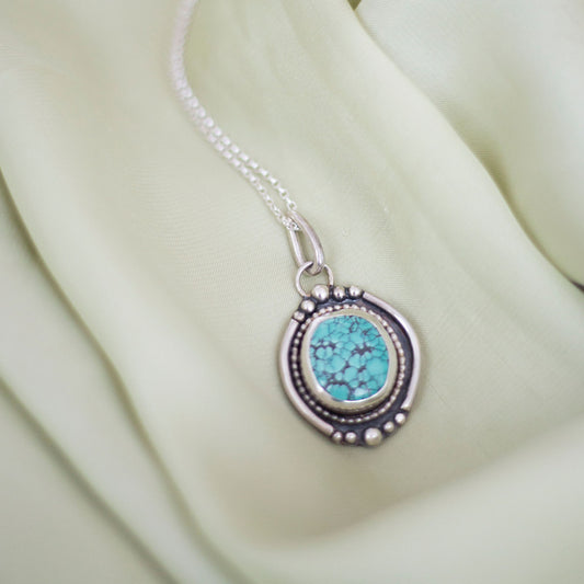 Bamboo Mountain Relic - Bamboo Mountain Turquoise Necklace in Sterling Silver