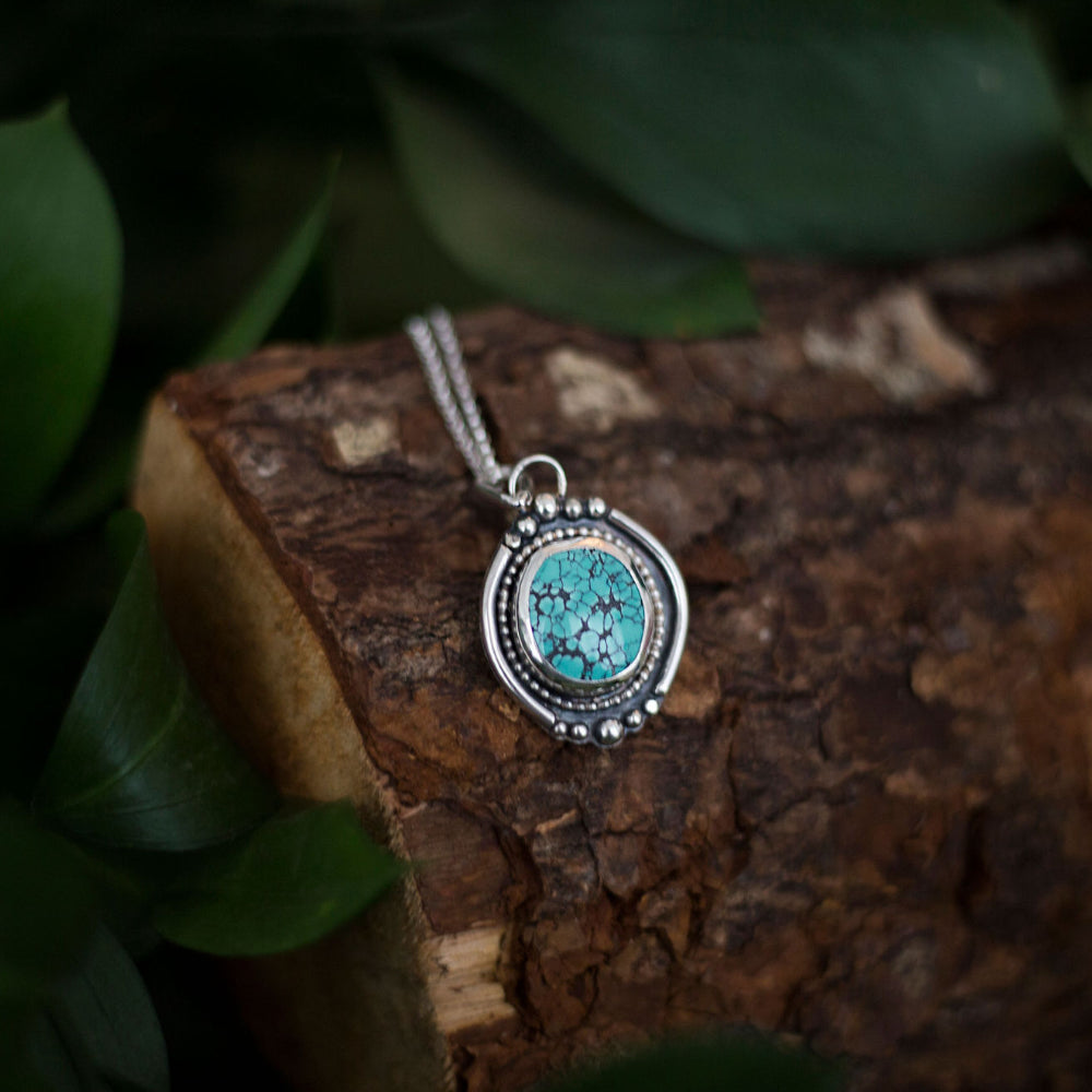 Bamboo Mountain Relic - Bamboo Mountain Turquoise Necklace in Sterling Silver