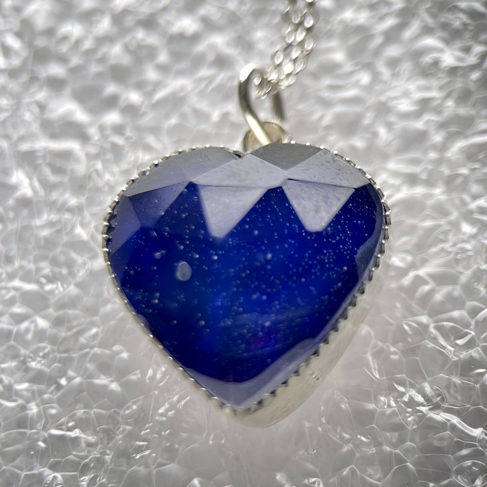 Aurora Opal heart pendant