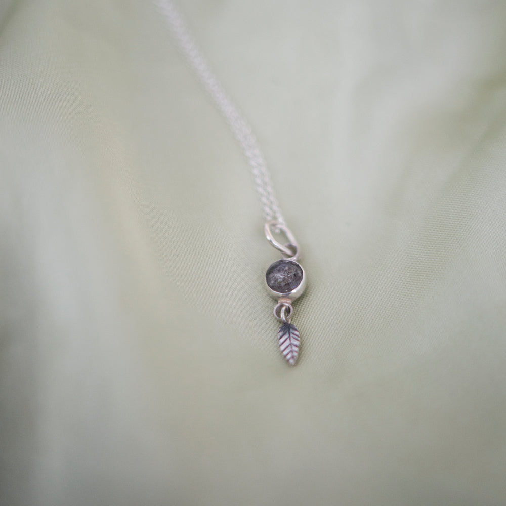 Shore Leaf Necklace  - Herkimer diamond