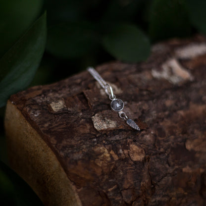 Shore Leaf Necklace  - Herkimer diamond