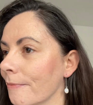 Moonstone threader earrings