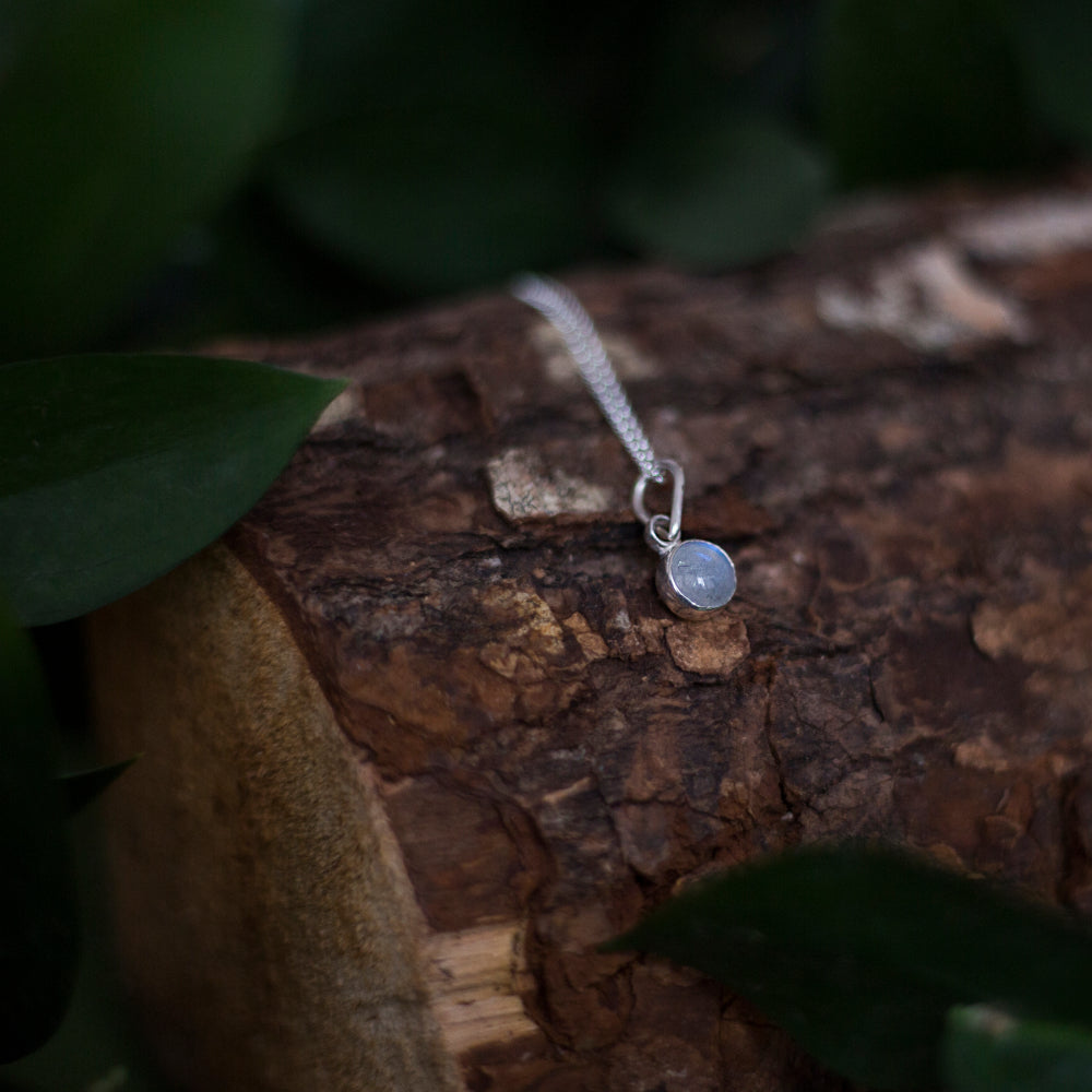 Little Light Necklace - Rainbow moonstone