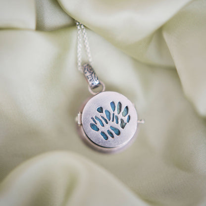 Keeper of Wings Locket – Sterling Silver Butterfly Locket with Labradorite
