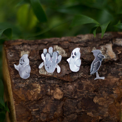 Little Yin Minion Pin – Sterling Silver Ghost Companion