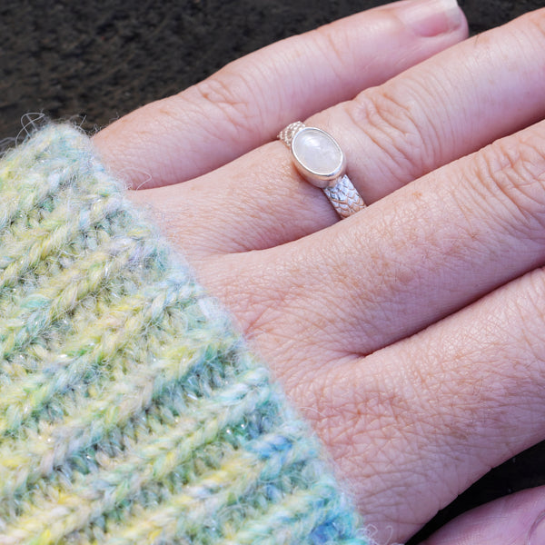 Moonstone scale ring