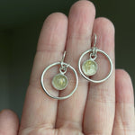 Gold rutile quartz earrings