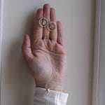 Gold rutile quartz earrings