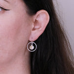 Gold rutile quartz earrings