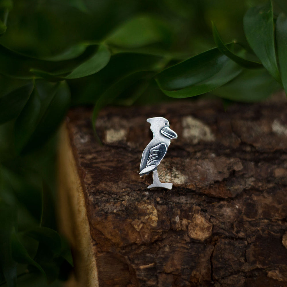 Shoebill Minion Pin – Sterling Silver Bird Companion