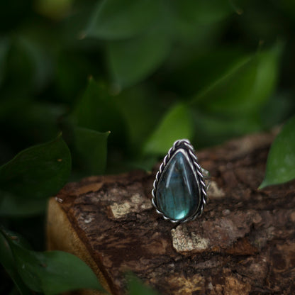 Labradorite ring - N 1/2  (7)