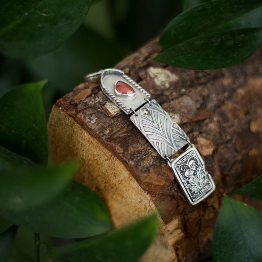 Sterling Silver Triptych Necklace – Lovers Tarot