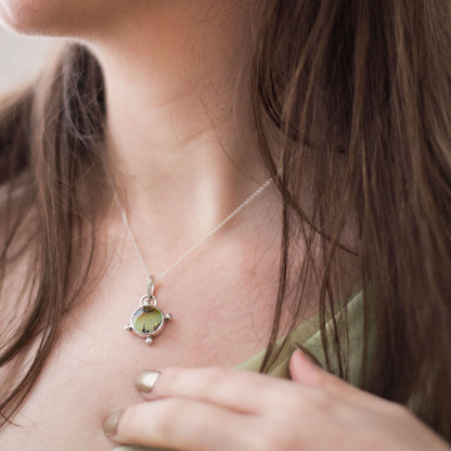 Marked Relic - Royal Orange Turquoise Necklace in Sterling Silver