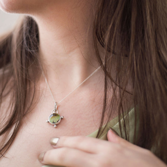 Marked Relic - Royal Orange Turquoise Necklace in Sterling Silver