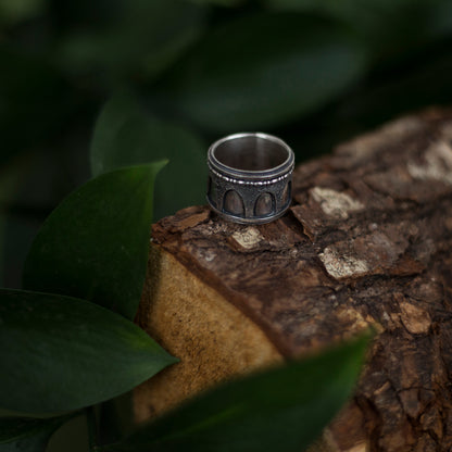 Sterling Silver Vecchio Ring – Textured Band