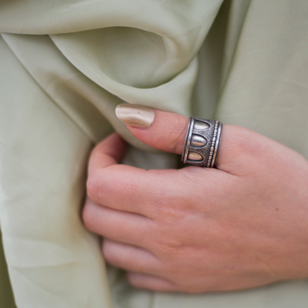 Sterling Silver Vecchio Ring – Textured Band