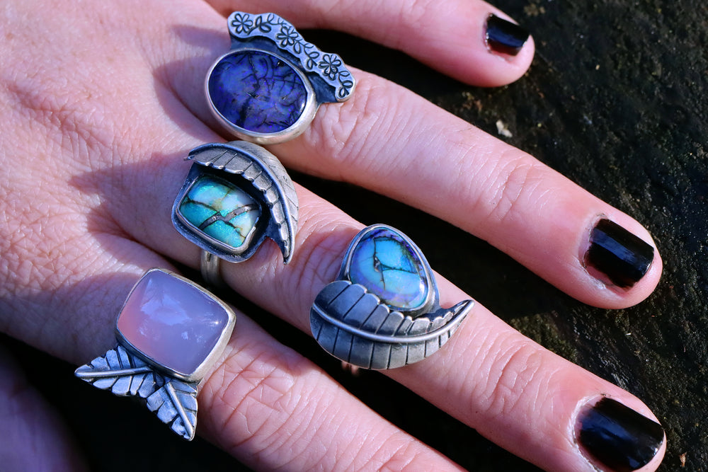 Sterling opal ring #5