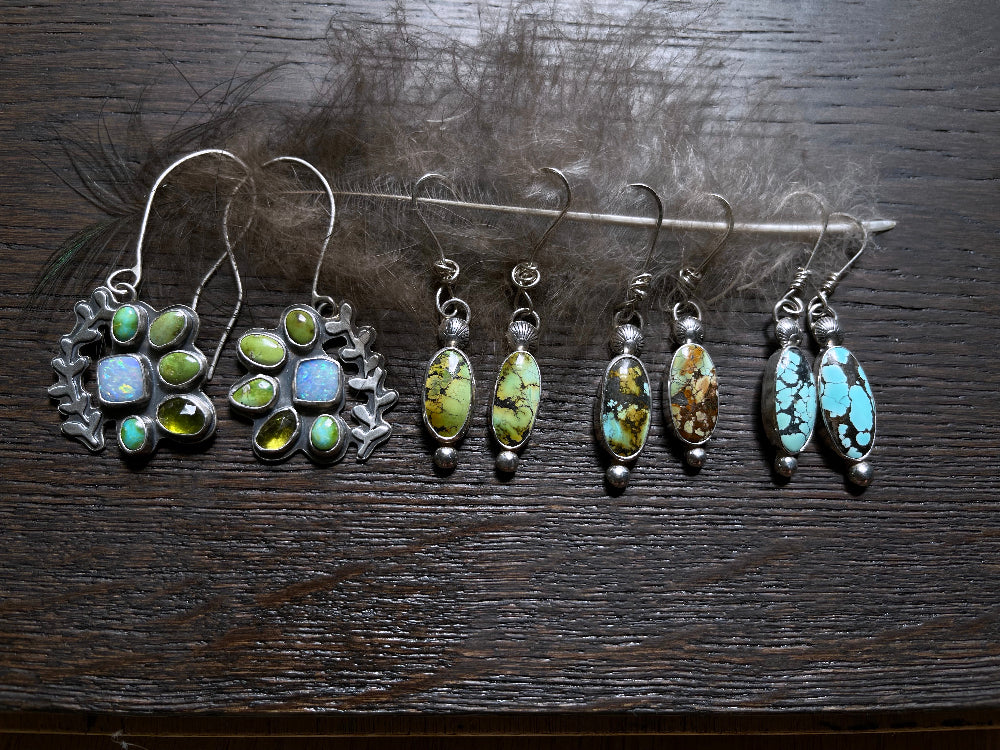 Reverie earrings - Mixed American mine Turquoise