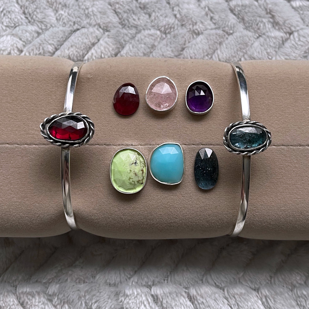 Rhodolite Garnet Night sky cuff