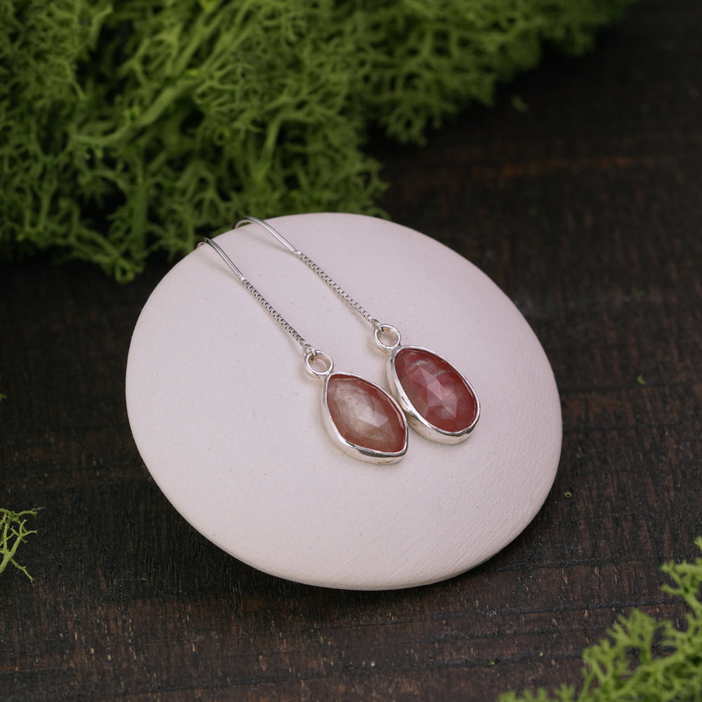 Andesine threader earrings