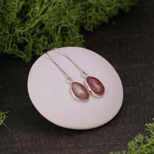 Andesine threader earrings