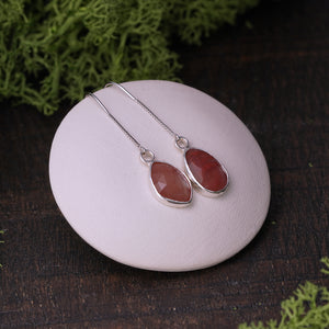 Andesine threader earrings