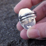 Aurora opal and quartz borealis ring