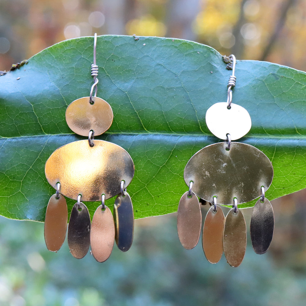 Brass chandelier earrings #2