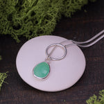 Chrysoprase lariat necklace
