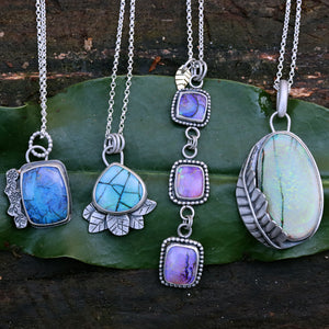 Sterling opal pendant #3