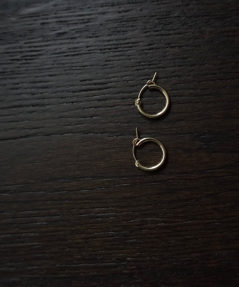 Gold fill creole earrings