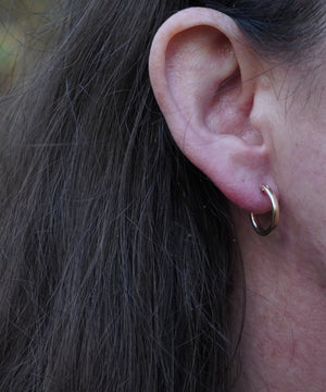 Gold fill creole earrings