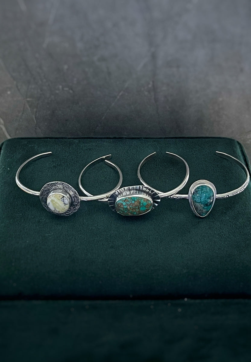 White Buffalo Turquoise cuff