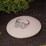 Coober Pedy opal open ring size 8.5
