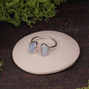 Coober Pedy opal open ring size 8.5