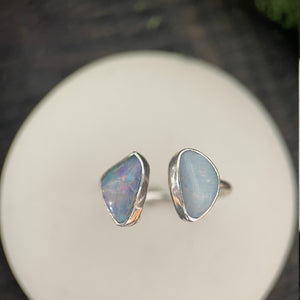 Coober Pedy opal open ring size 8.5