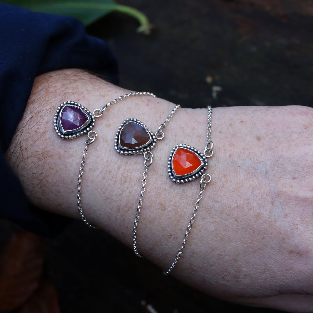 Chocolate moonstone bracelet