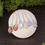 Moonstone threader earrings
